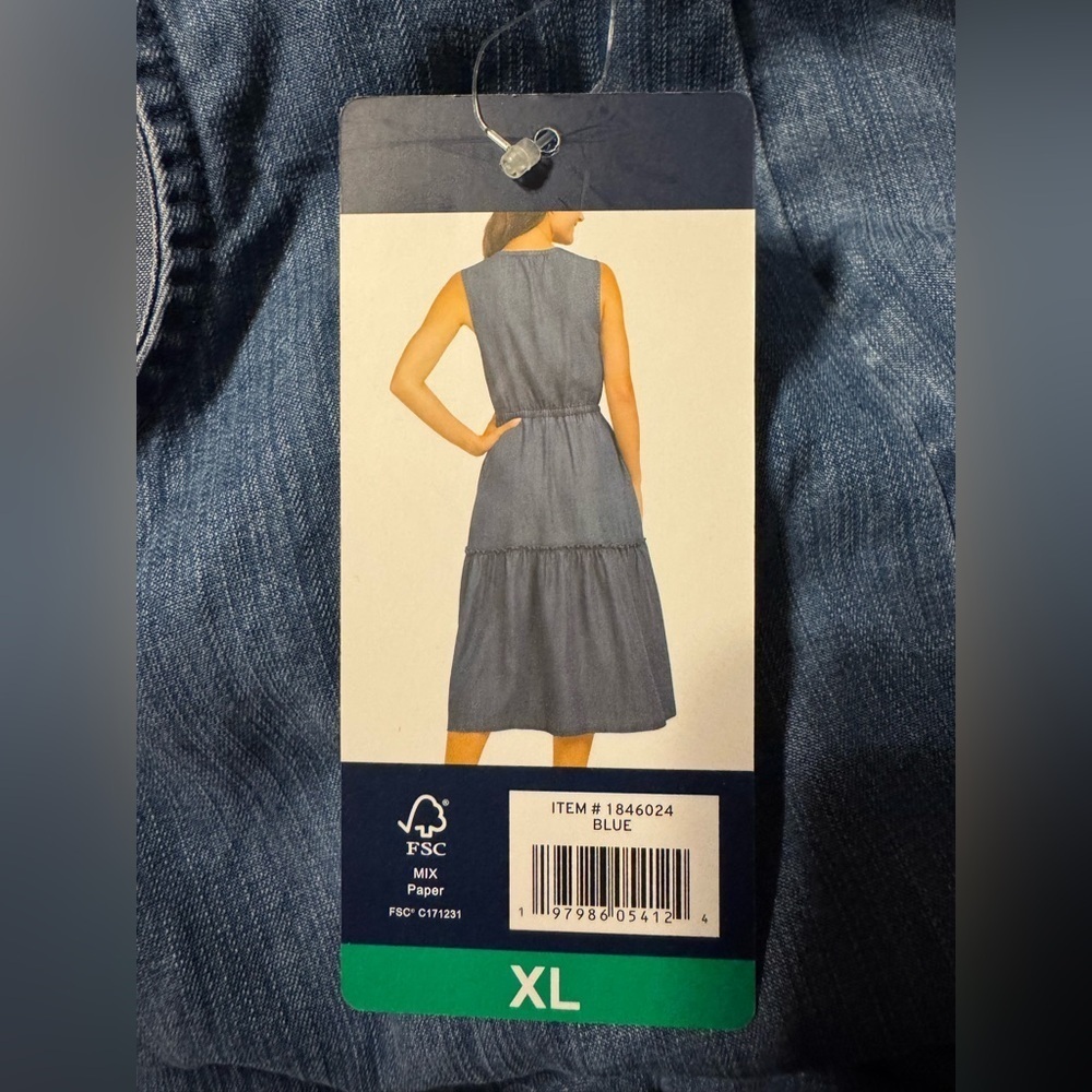 Lands End Lycocell Tiered Ruffle Hem Dress - Picture 13 of 13